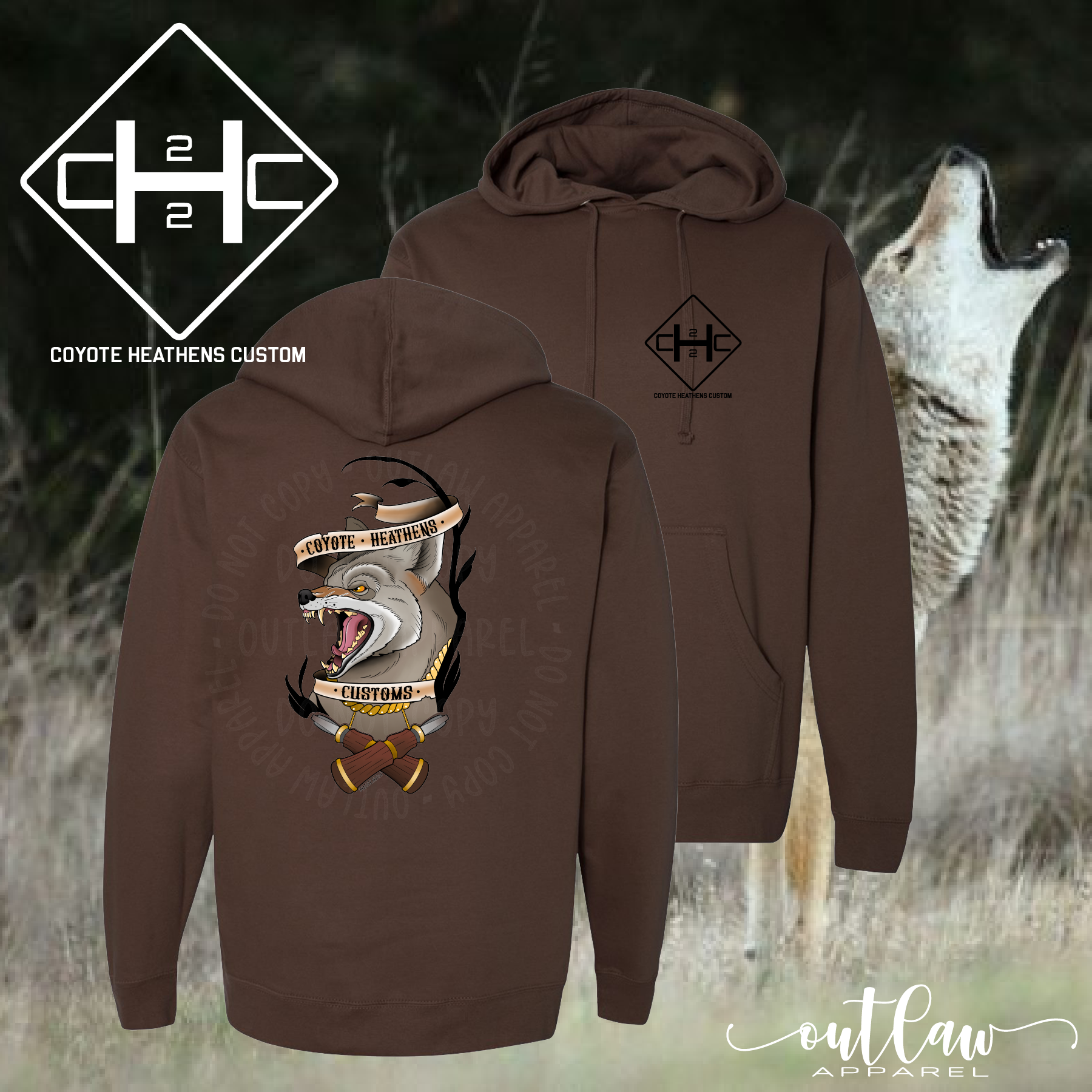 Coyote Heathens Customs Hoodie
