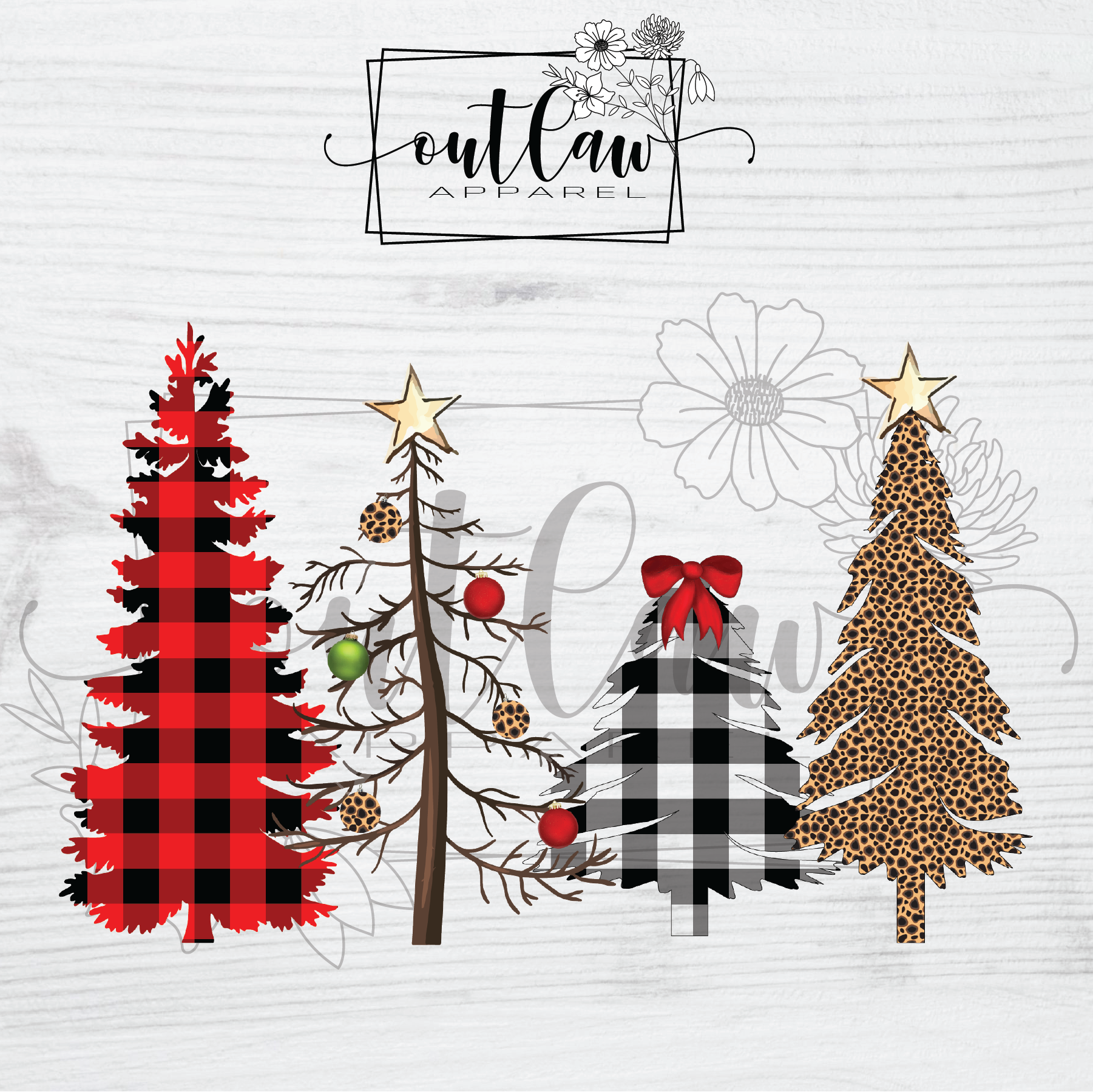 4 Christmas trees