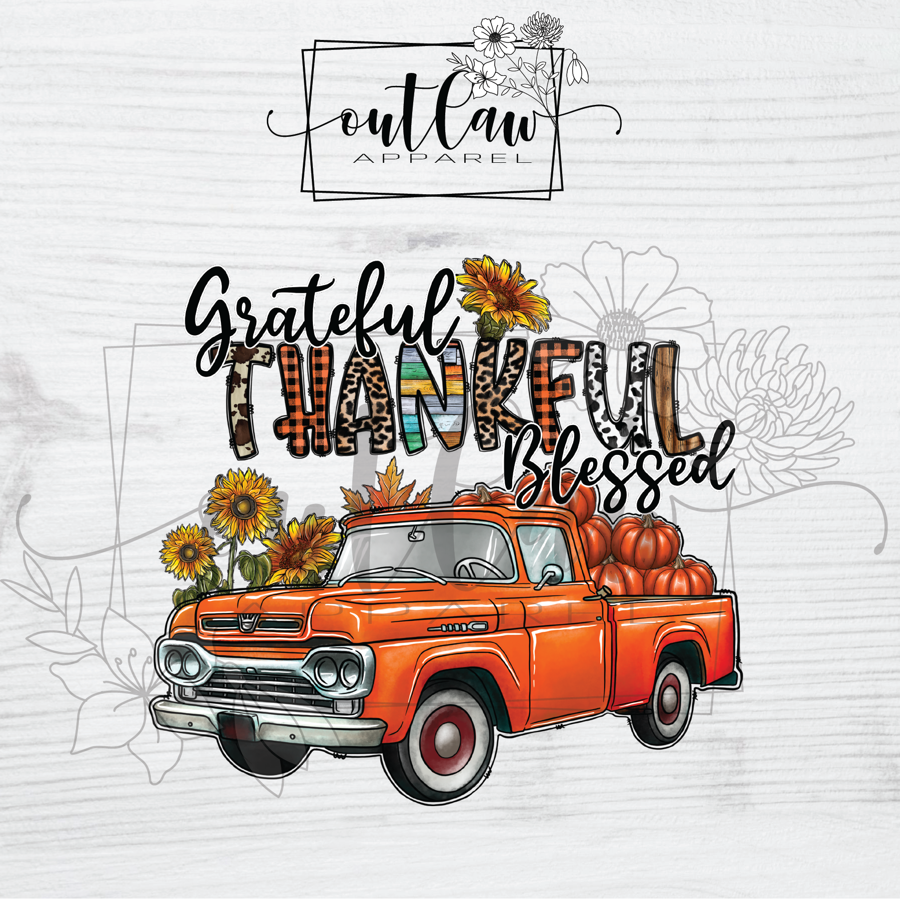 Grateful Thankful Blessed