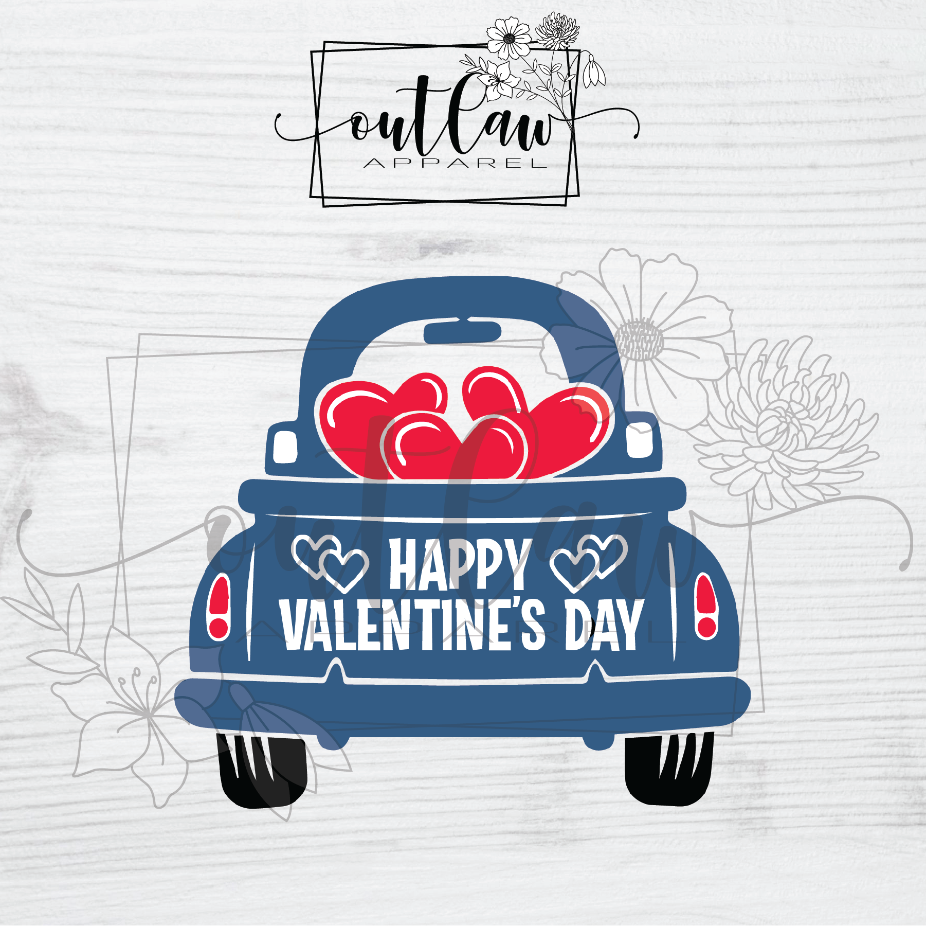 Happy Valentine's Day truck