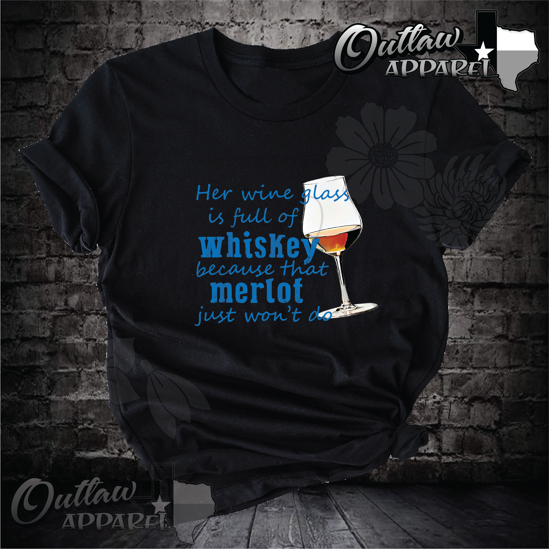 KW - Her wine glass is full of whiskey