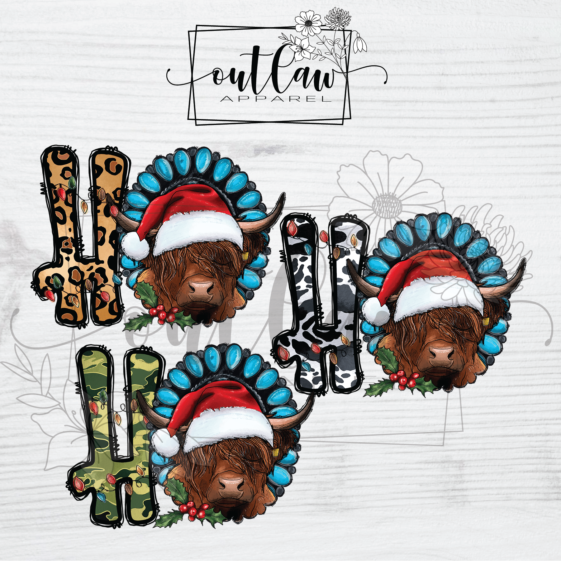 HO HO HO Christmas cows