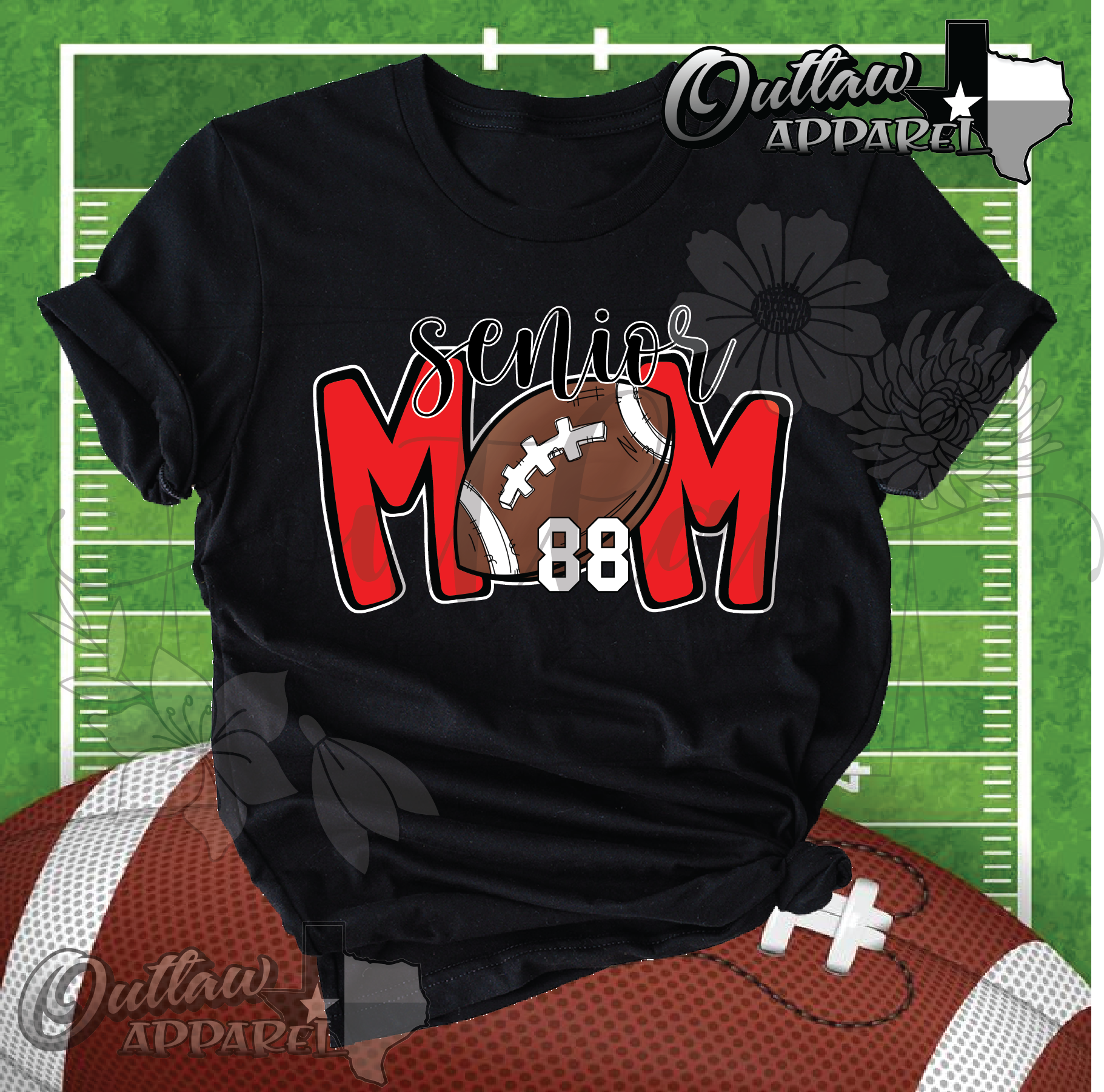 Glitter Football Shirt, Football Mom Shirts