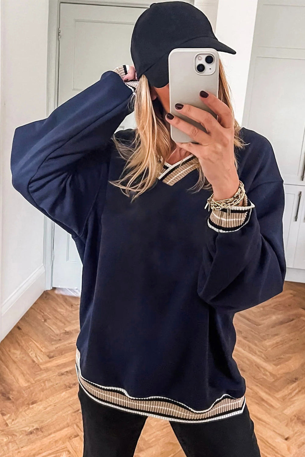 Effortless V-Neck Sweatshirt