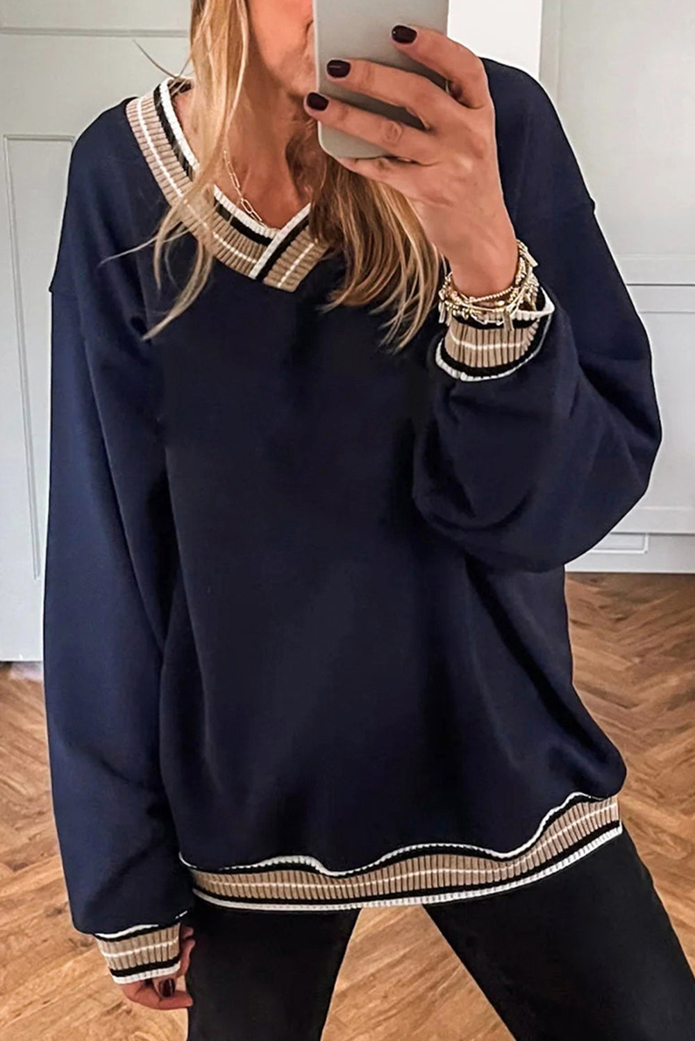 Effortless V-Neck Sweatshirt