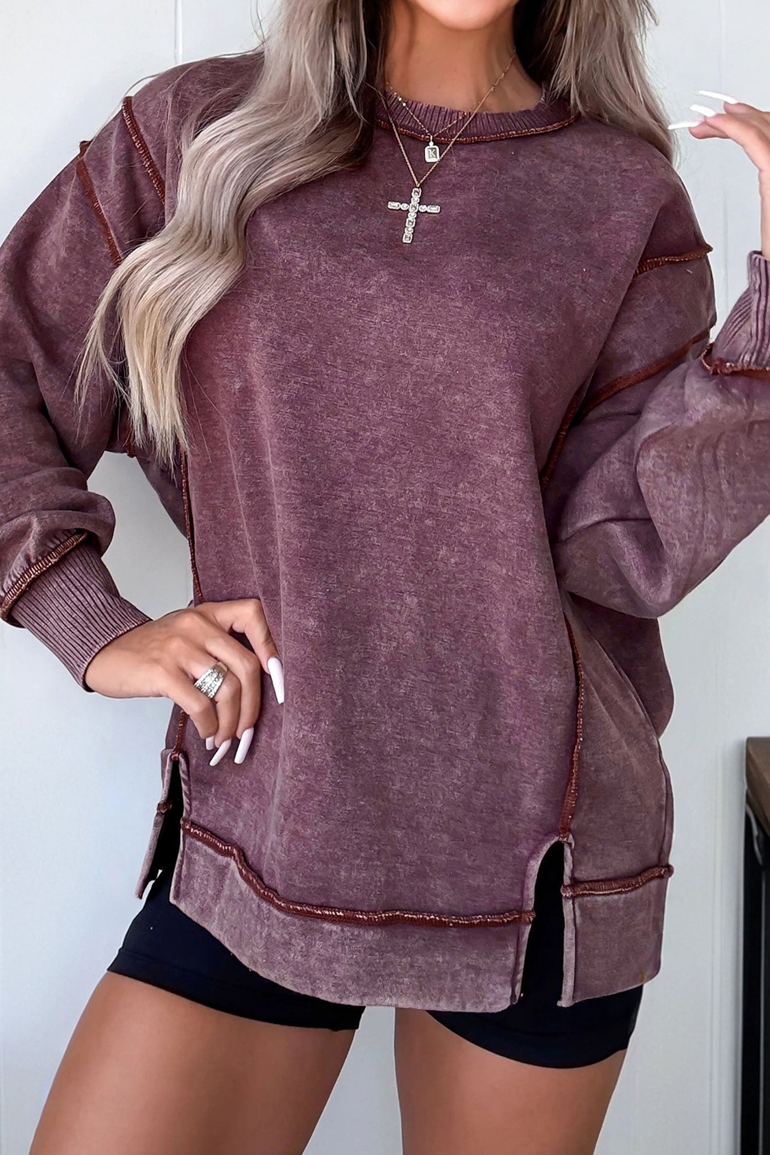 Wanderlust Wash Slit Sweatshirt