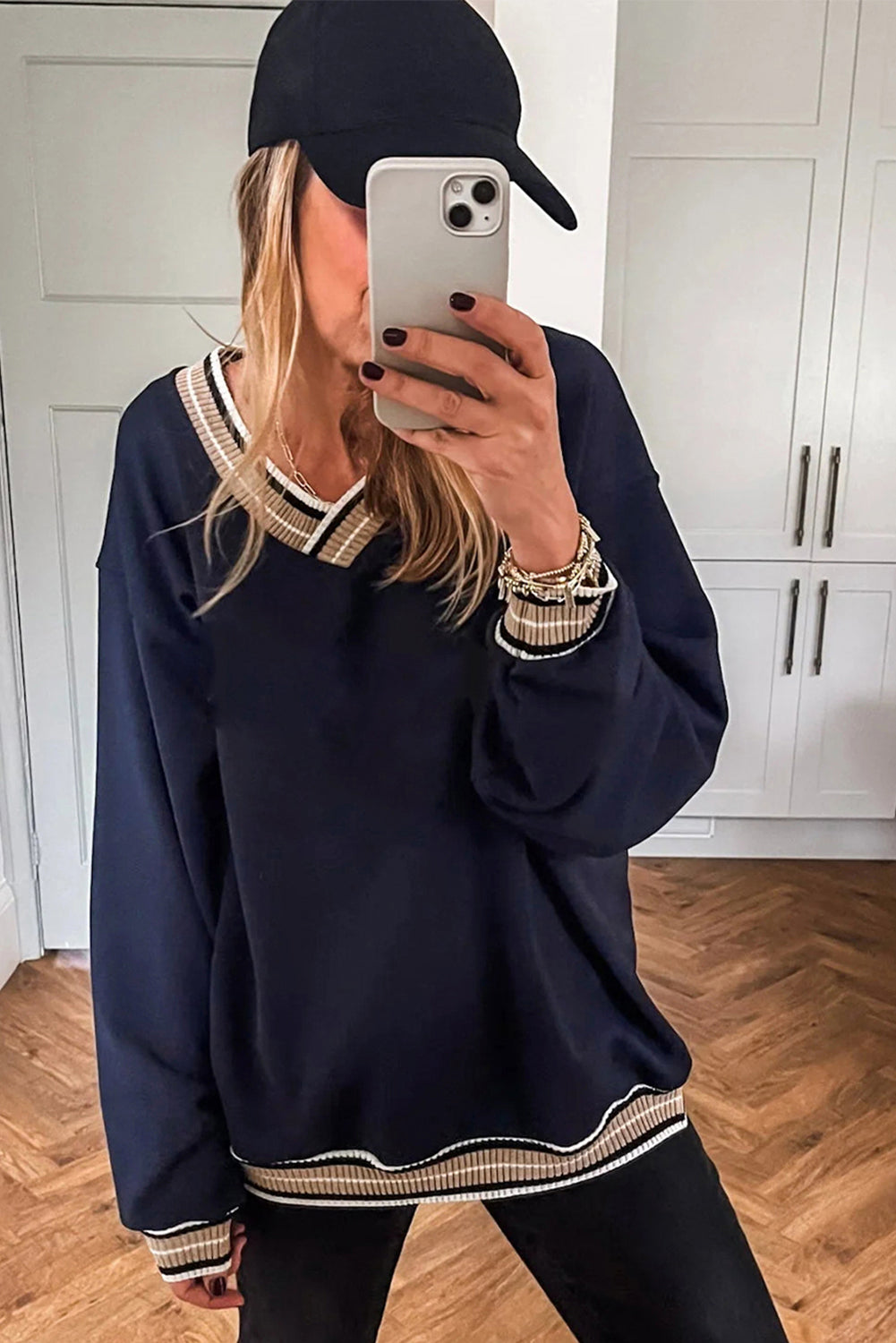 Effortless V-Neck Sweatshirt
