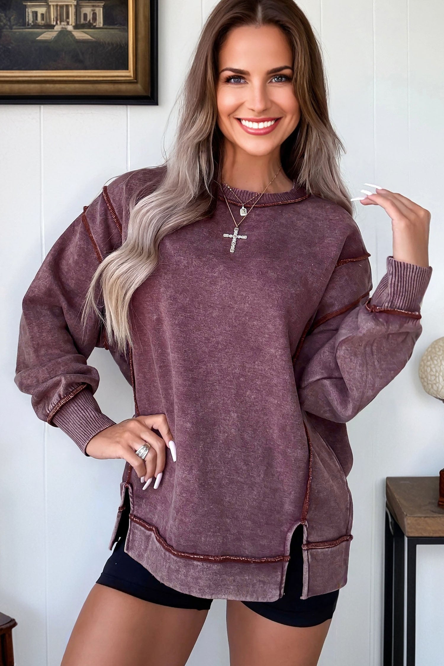 Wanderlust Wash Slit Sweatshirt