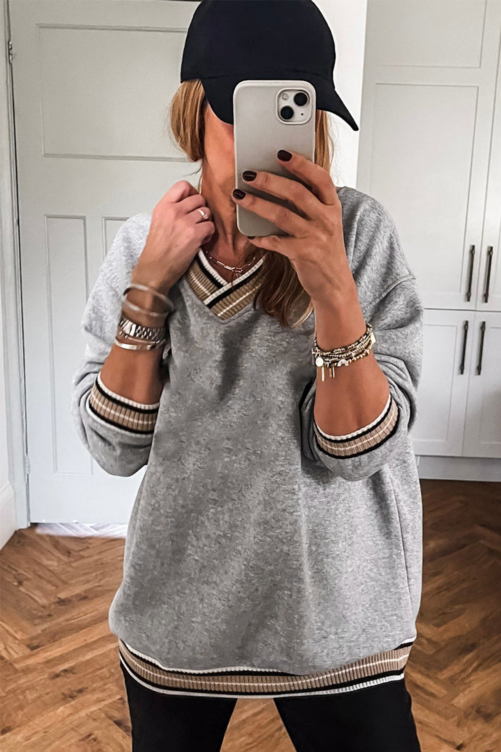 Effortless V-Neck Sweatshirt