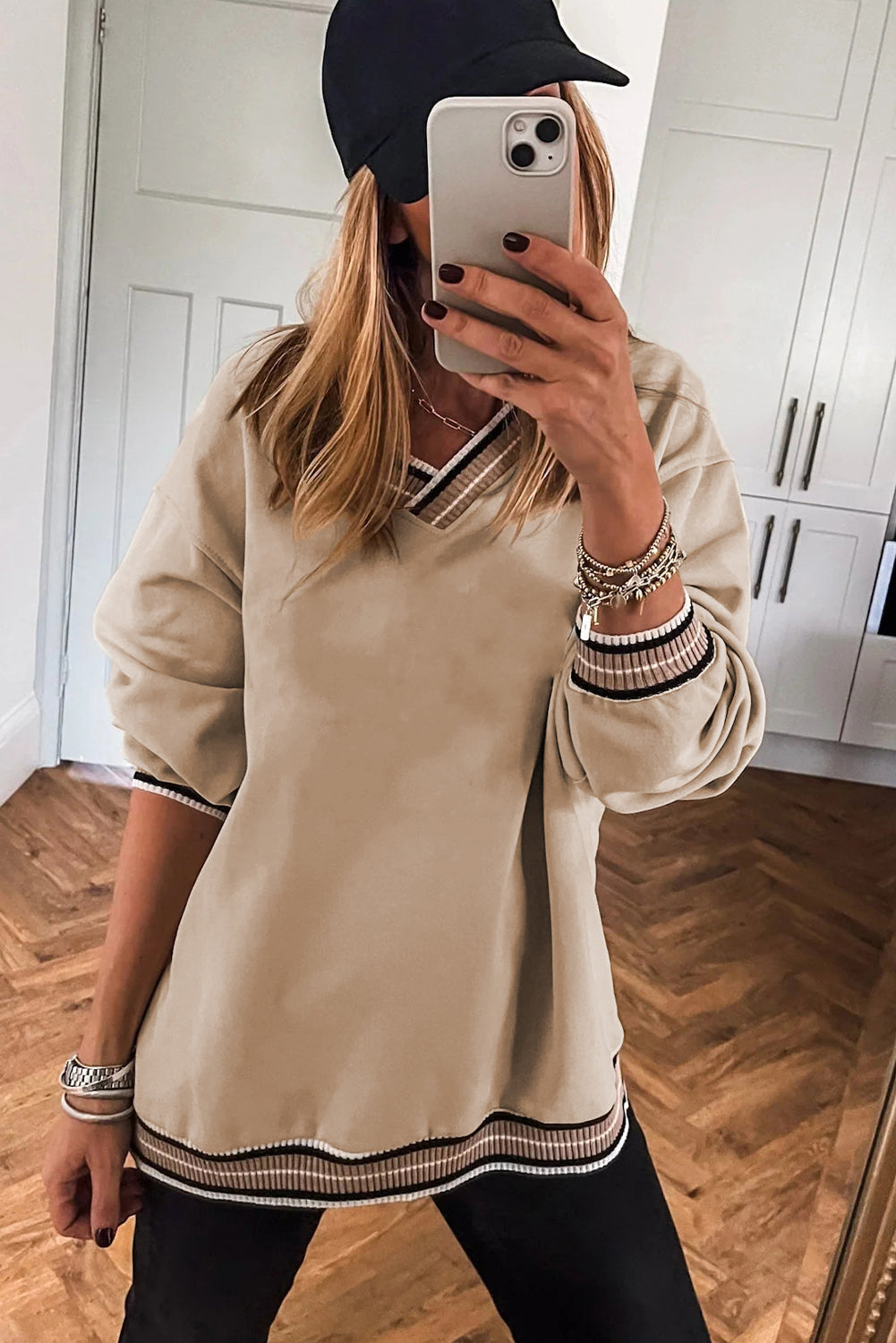 Effortless V-Neck Sweatshirt