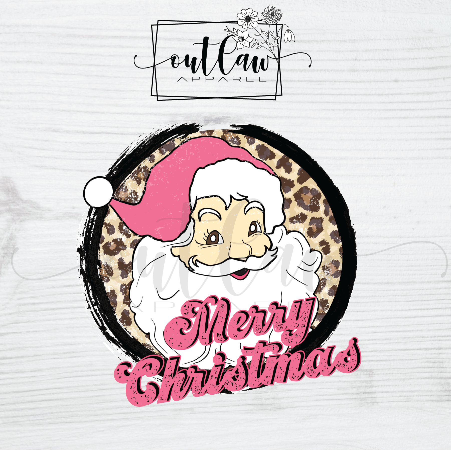 Merry Christmas Pink Santa