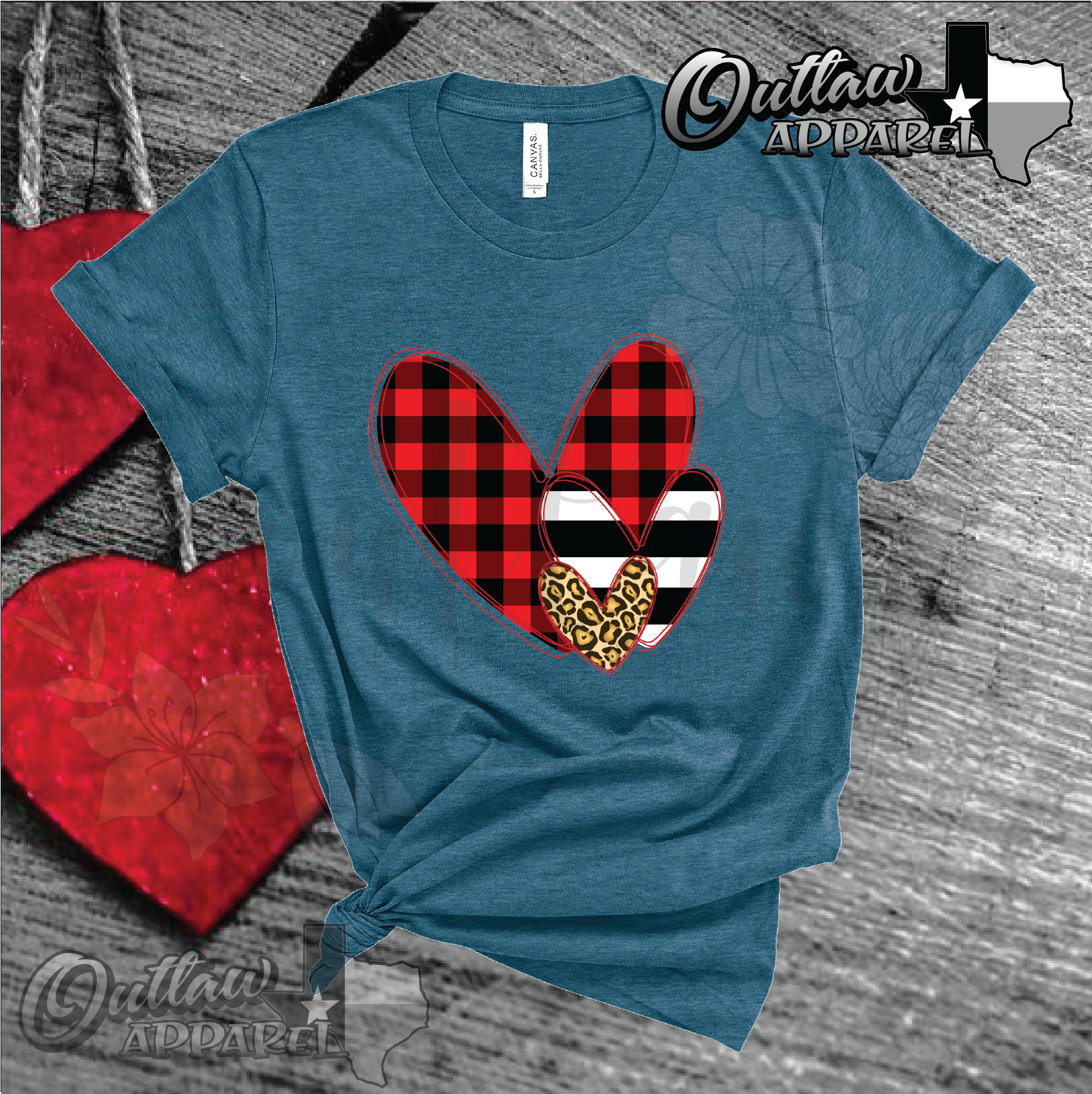 3 hearts