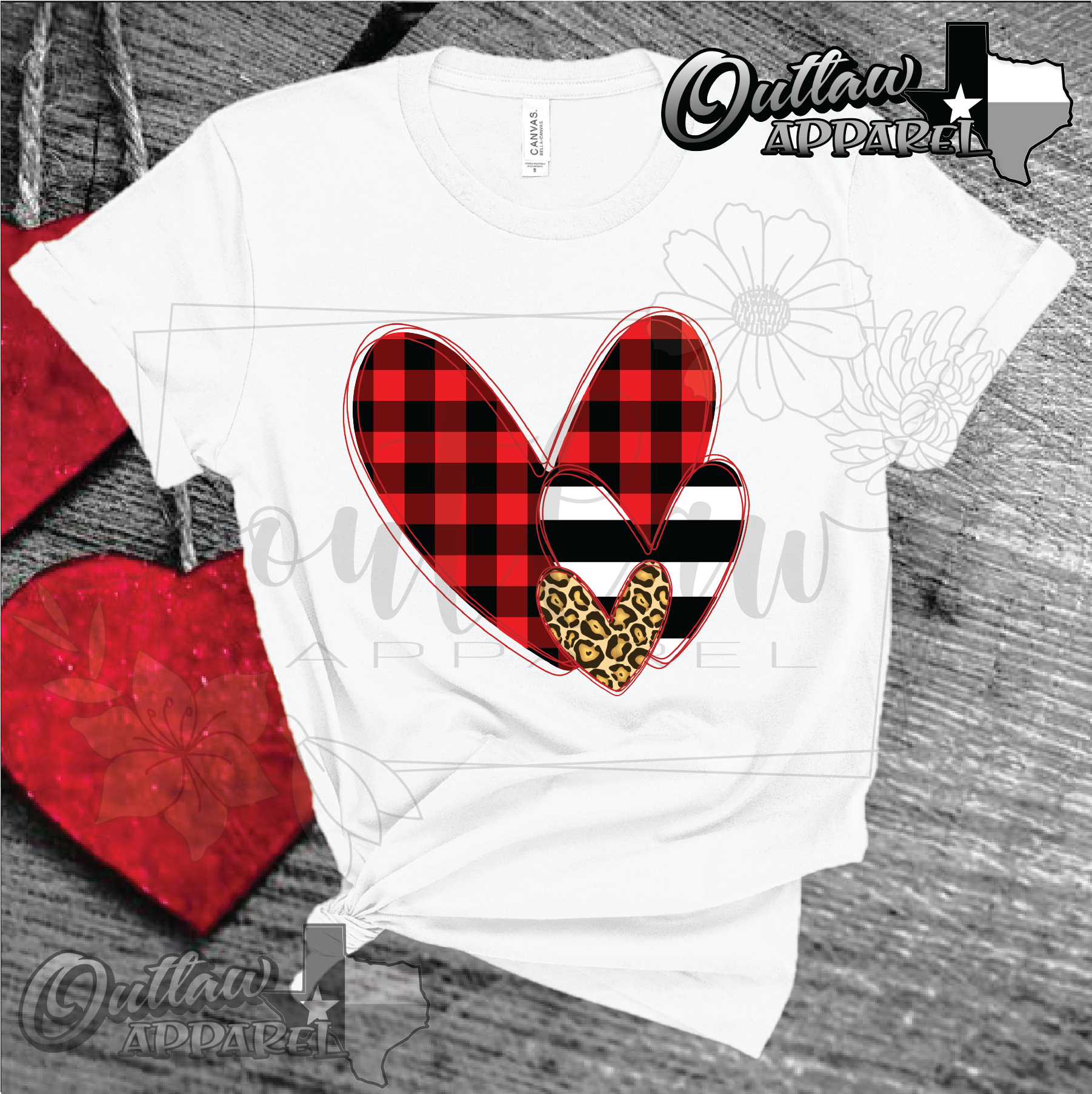 3 hearts