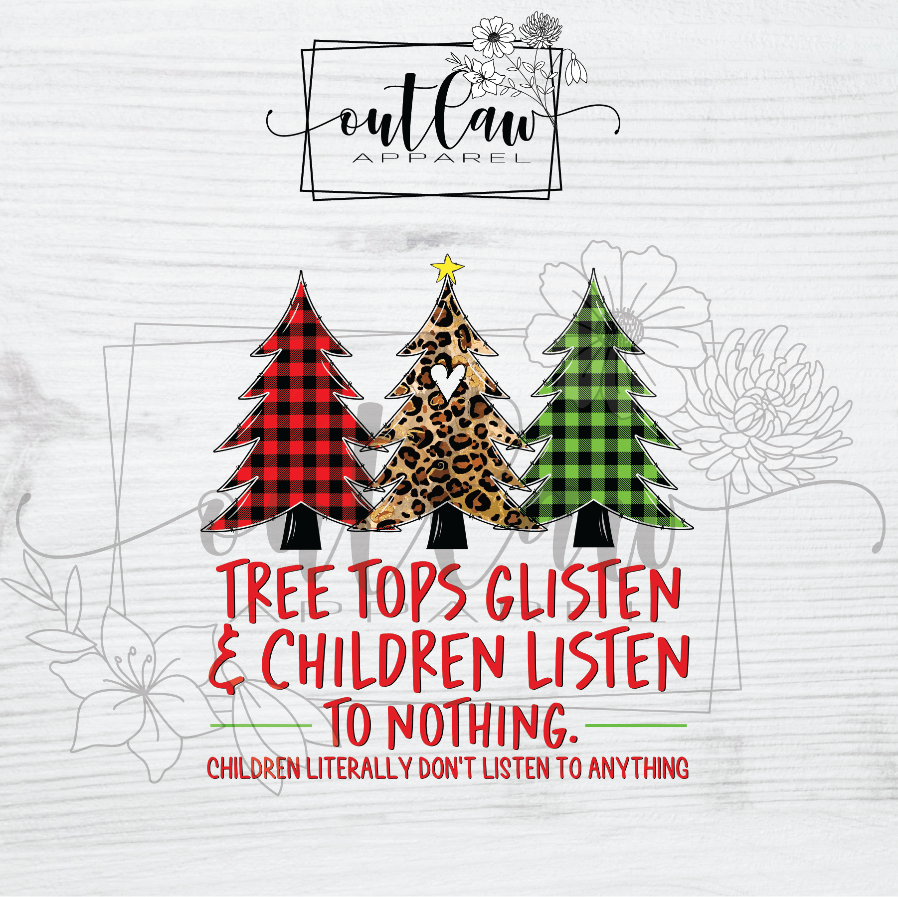 Tree tops glisten - Children listen to nothing [leopard+plaid]