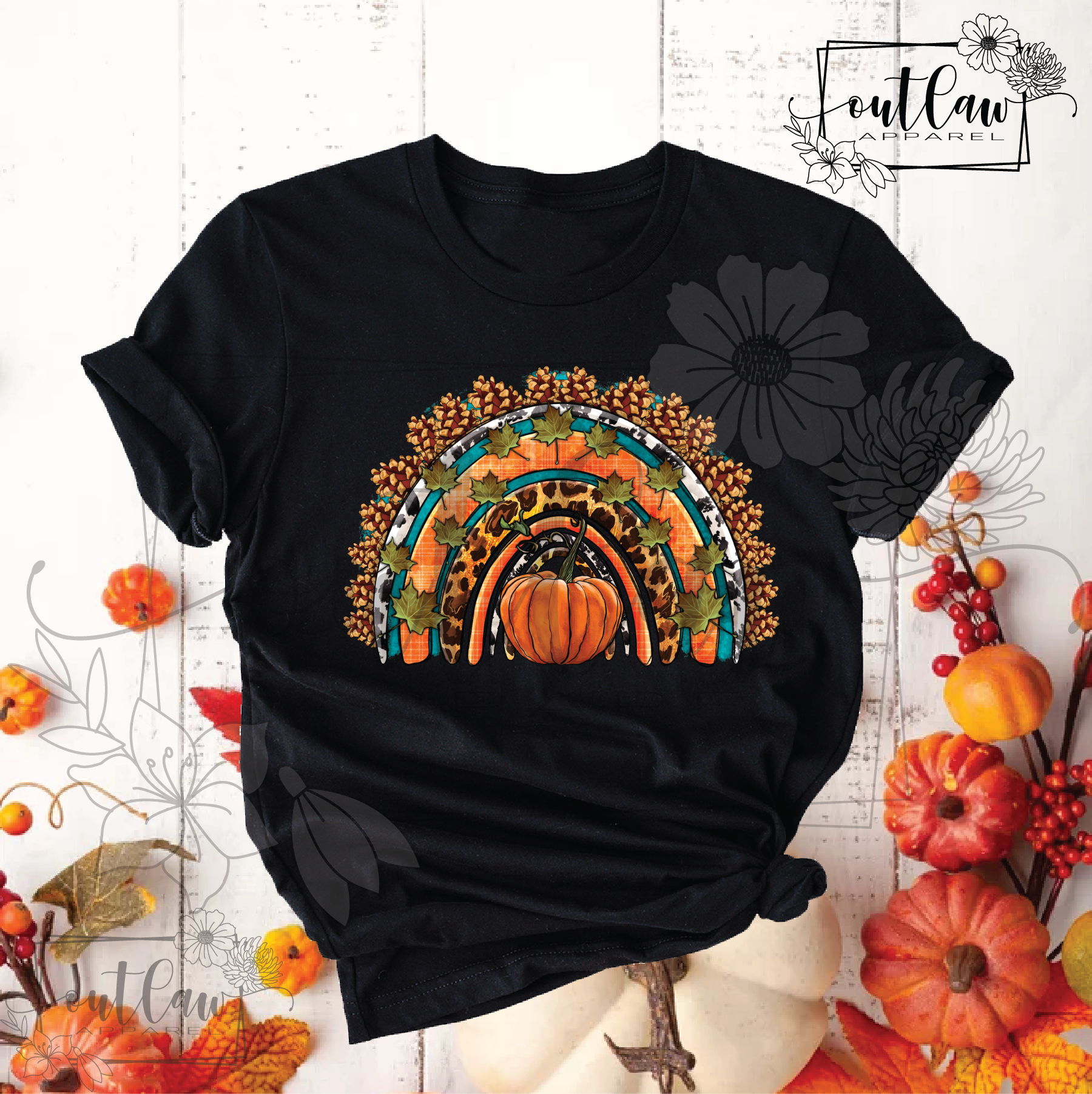 Fall pumpkin rainbow