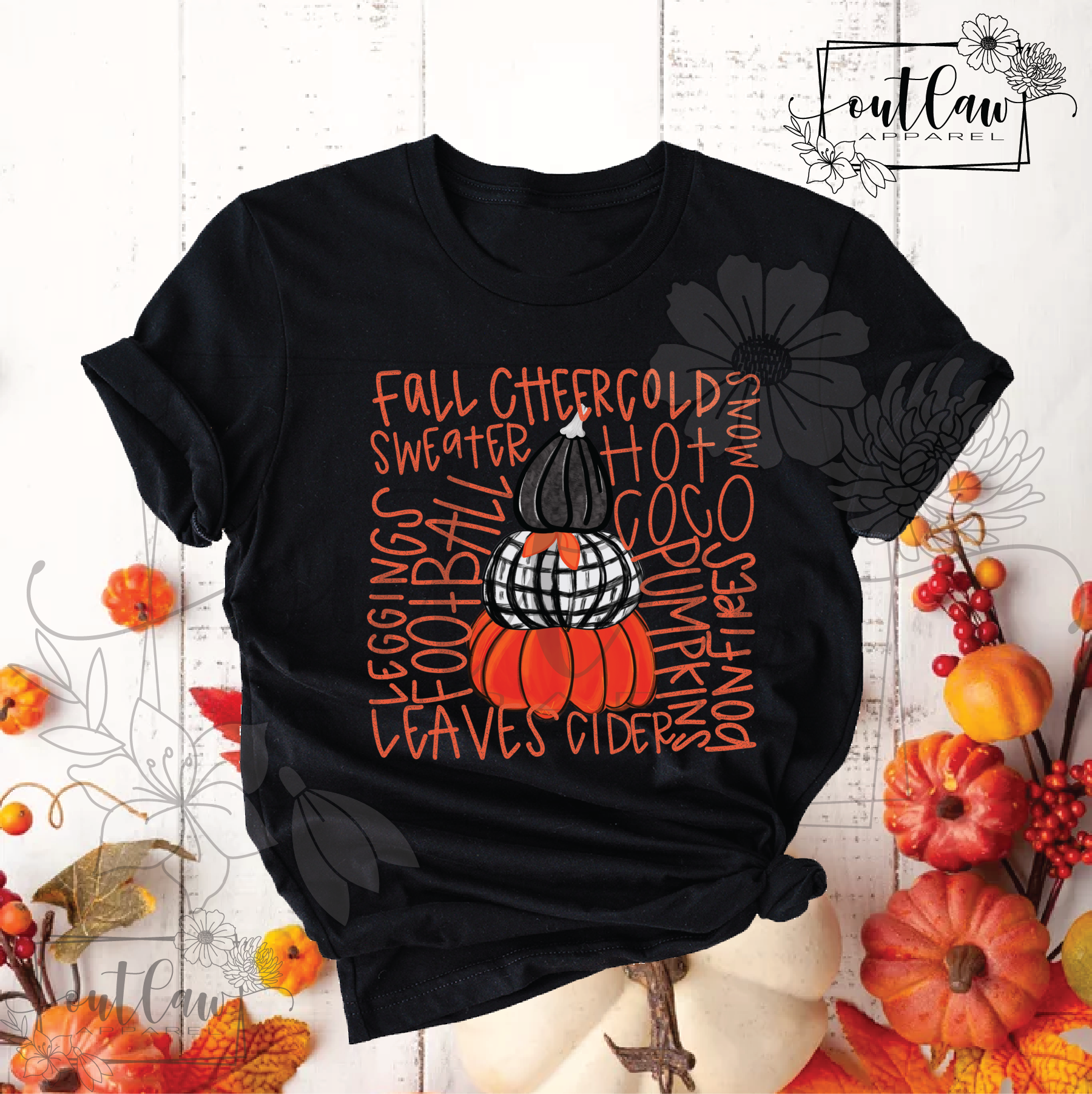 Fall word art