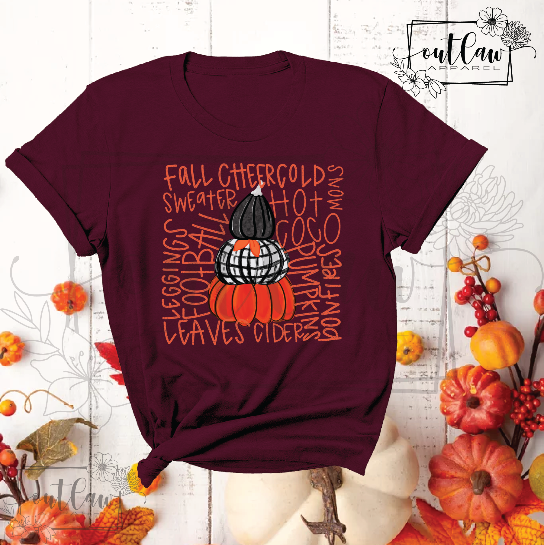Fall word art