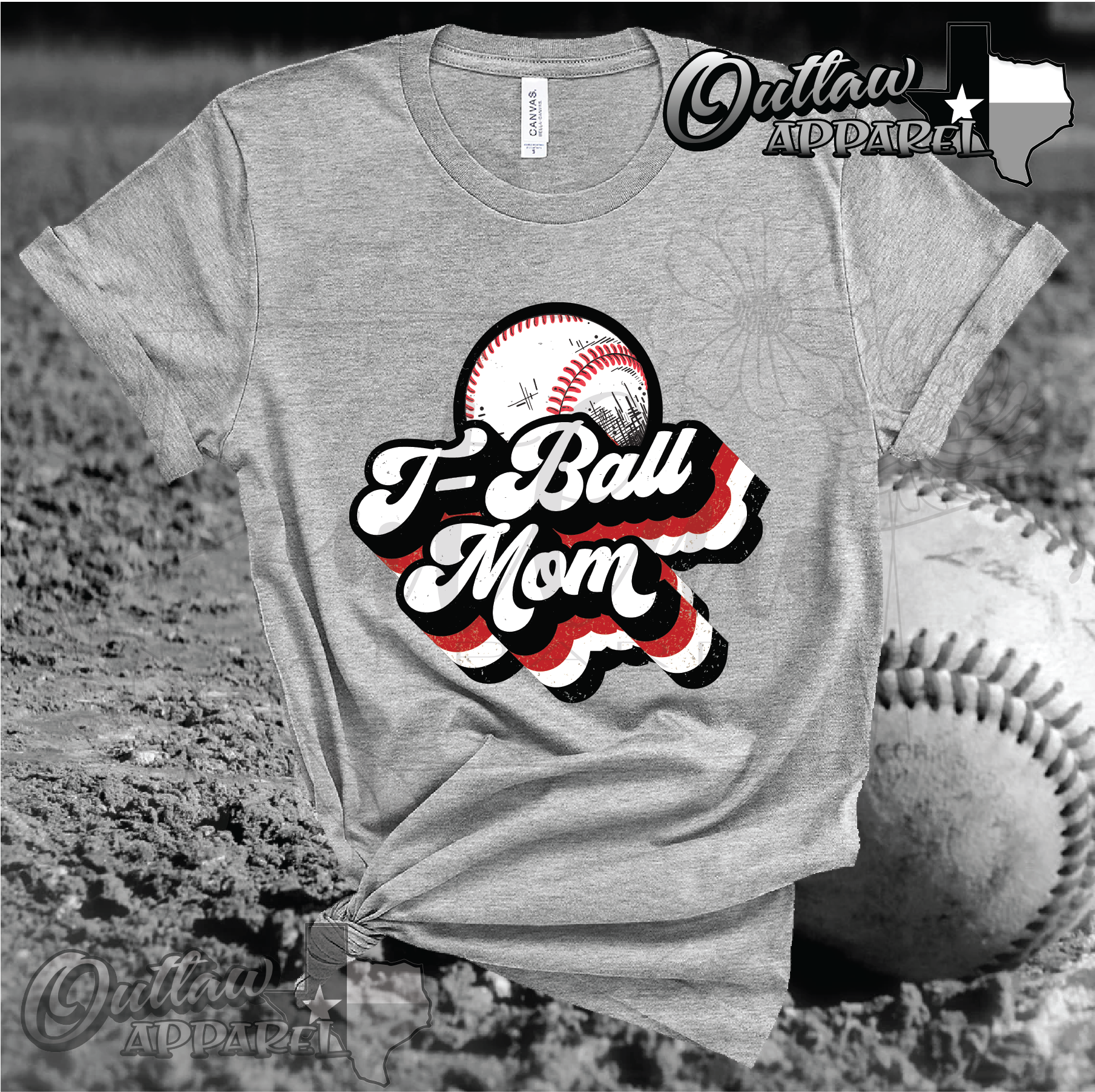 Retro t-ball mom