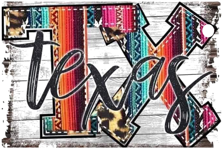 Texas serape rectangle keychain